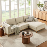 2 Piece 102" Right-Facing Fabric Sectional Sofa with Chaise