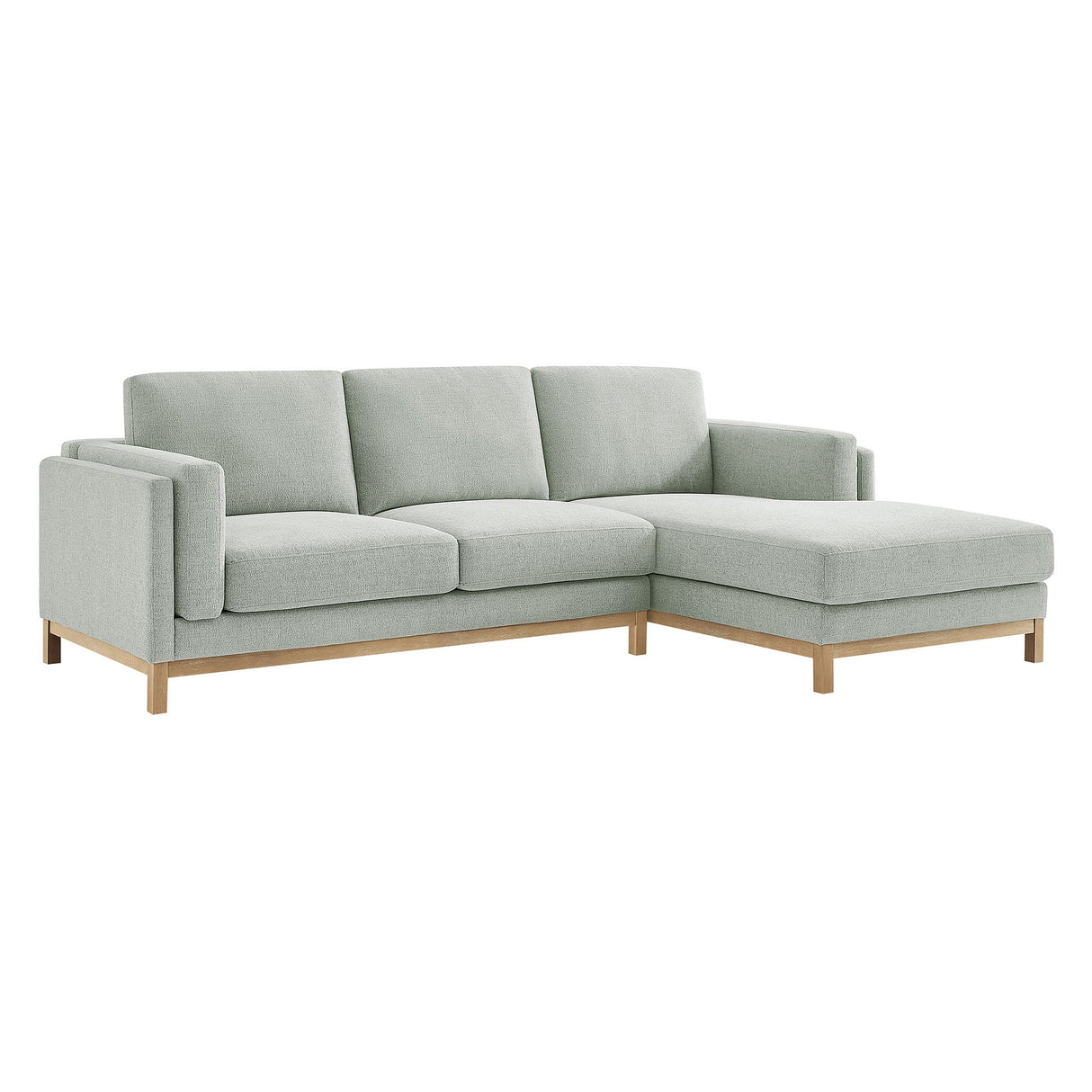 2 Piece 102" Right-Facing Fabric Sectional Sofa with Chaise