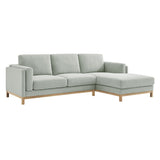 2 Piece 102" Right-Facing Fabric Sectional Sofa with Chaise