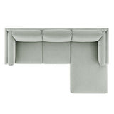 2 Piece 102" Right-Facing Fabric Sectional Sofa with Chaise
