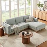2 Piece 102" Right-Facing Fabric Sectional Sofa with Chaise