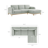 2 Piece 102" Right-Facing Fabric Sectional Sofa with Chaise