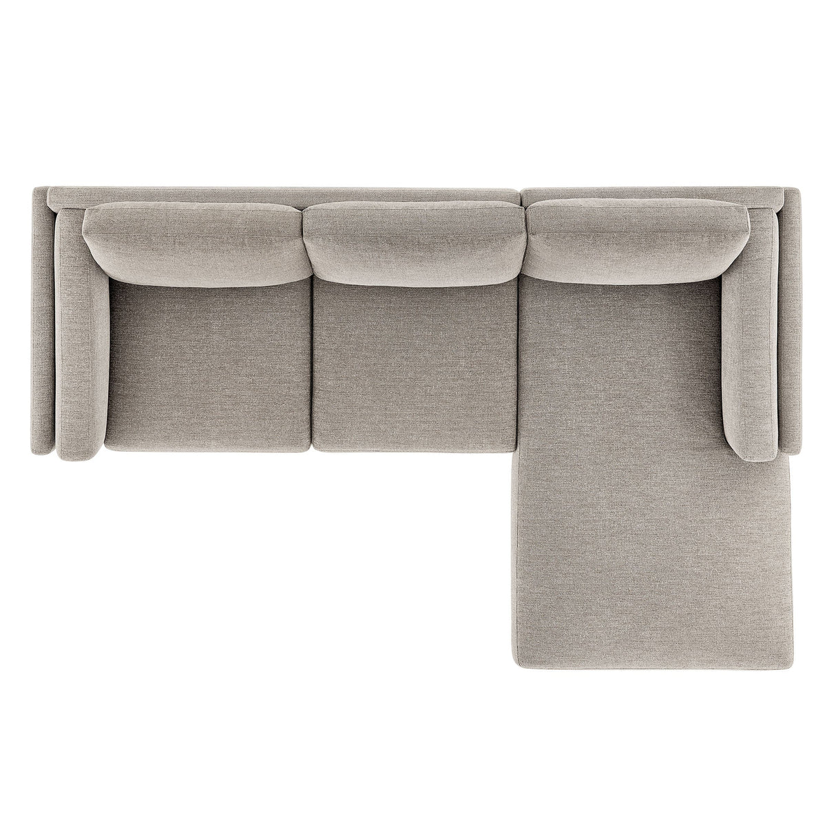2 Piece 102" Right-Facing Fabric Sectional Sofa with Chaise