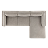 2 Piece 102" Right-Facing Fabric Sectional Sofa with Chaise