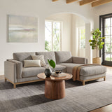 2 Piece 102" Right-Facing Fabric Sectional Sofa with Chaise
