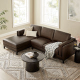 2 Piece 102" Left-Facing Vegan Leather Sectional Sofa with Chaise