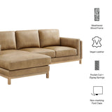 2 Piece 102" Left-Facing Vegan Leather Sectional Sofa with Chaise