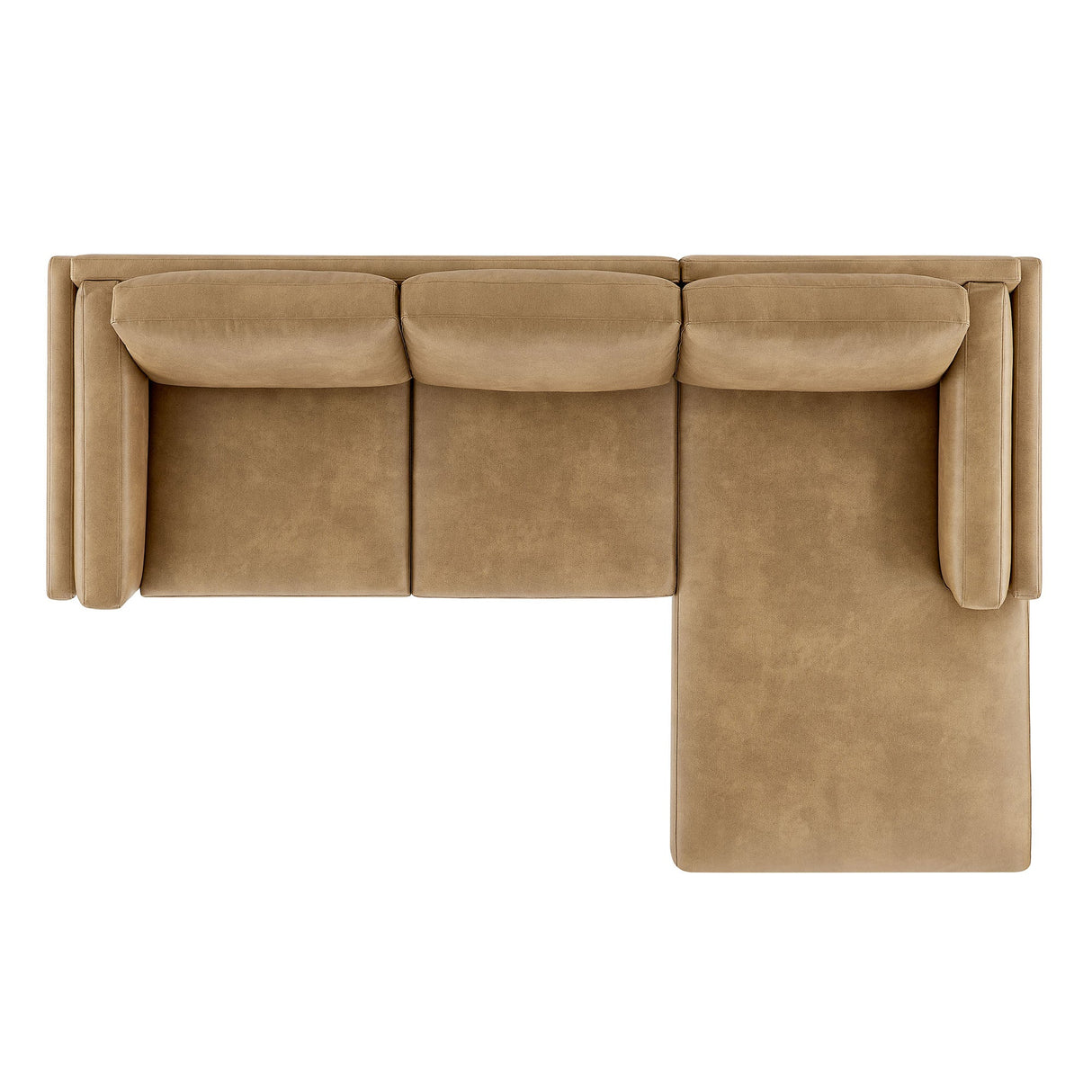 2 Piece 102" Right-Facing Vegan Leather Sectional Sofa with Chaise