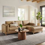2 Piece 102" Right-Facing Vegan Leather Sectional Sofa with Chaise