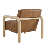31 Inch Vegan Leather Accent Chair