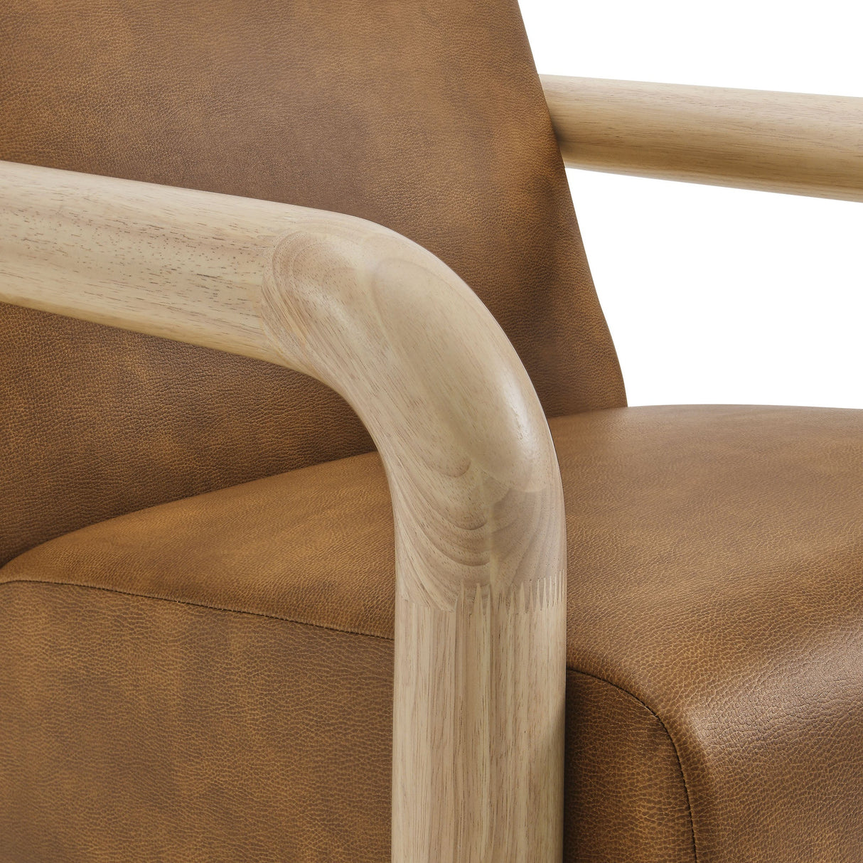 31 Inch Vegan Leather Accent Chair