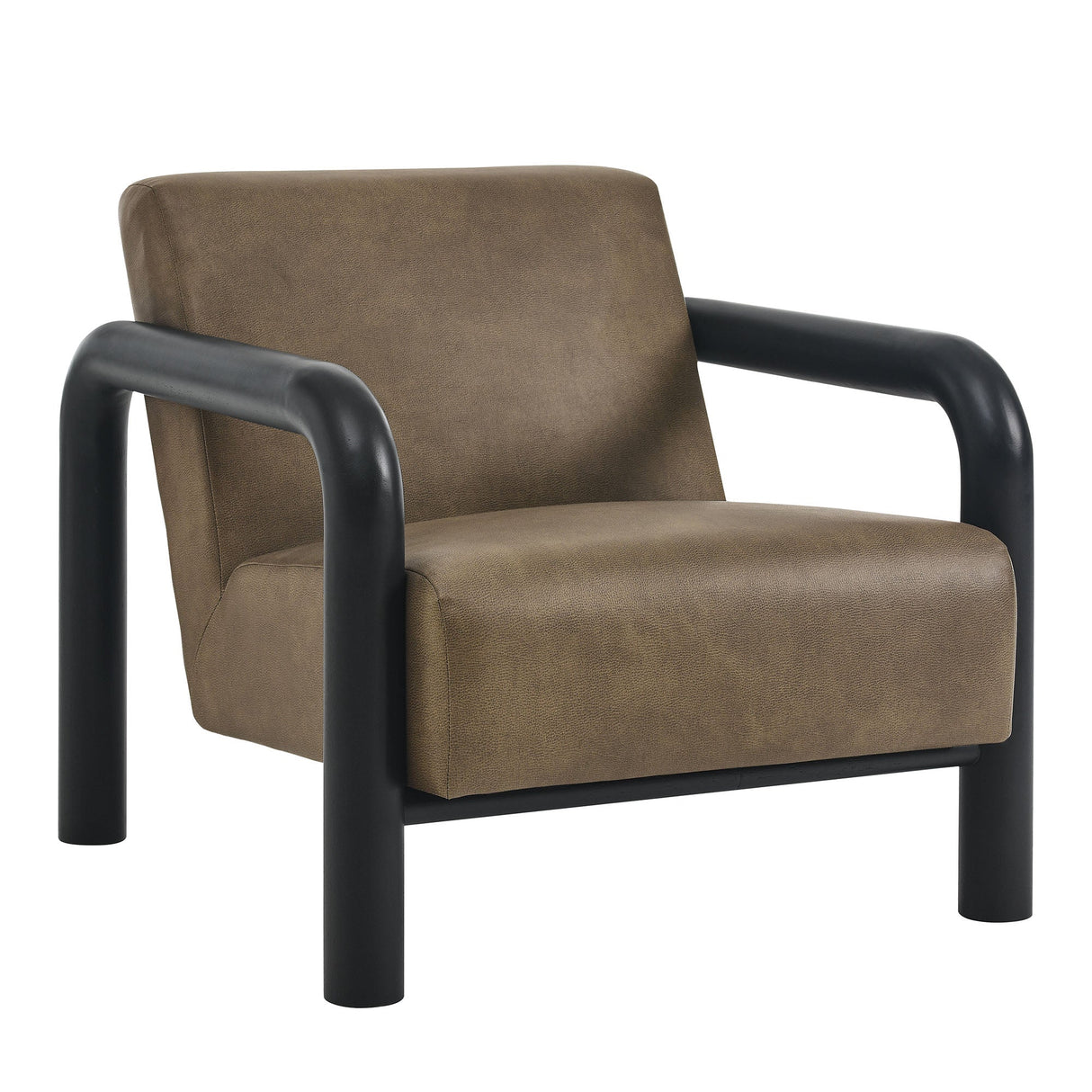 31 Inch Vegan Leather Accent Chair