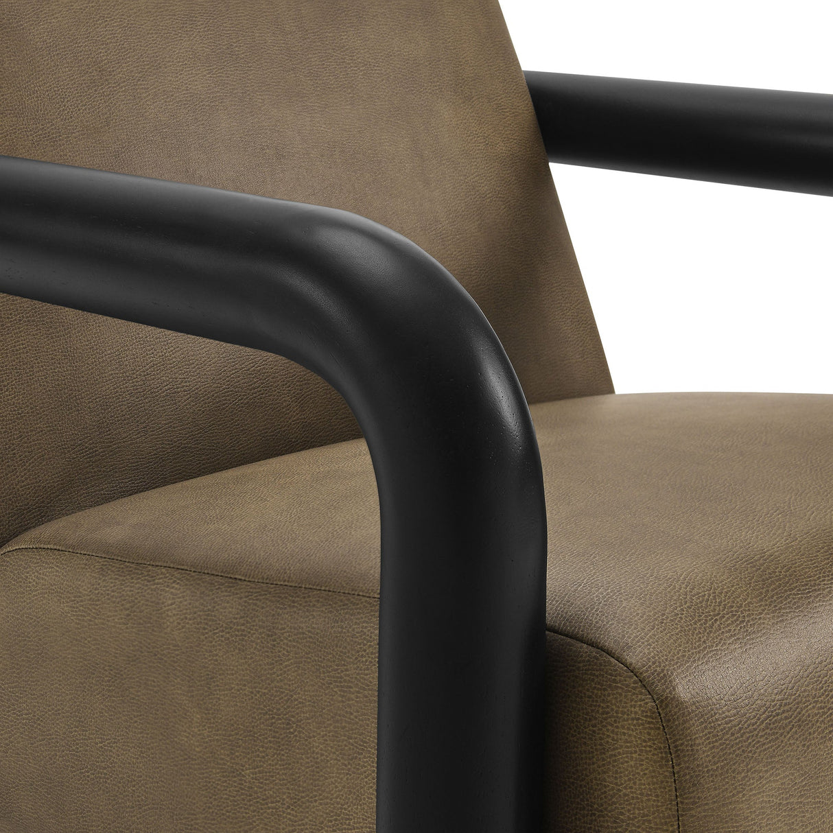 31 Inch Vegan Leather Accent Chair
