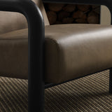 31 Inch Vegan Leather Accent Chair