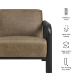 31 Inch Vegan Leather Accent Chair