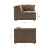 41 Inch Performance Fabric Corner Modular Sectional Armchair