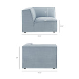 41 Inch Performance Fabric Corner Modular Sectional Armchair