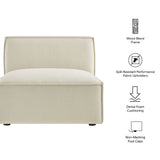 41 Inch Performance Fabric Armless Modular Sectional Chair