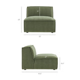 41 Inch Performance Fabric Armless Modular Sectional Chair
