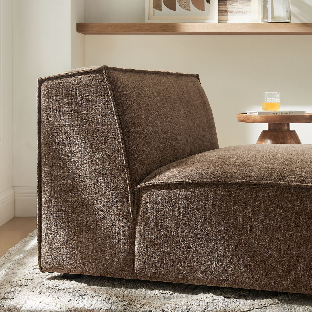 41 Inch Performance Fabric Armless Modular Sectional Chair