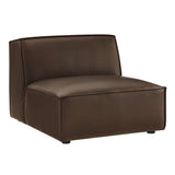41 Inch Vegan Leather Armless Modular Sectional Chair