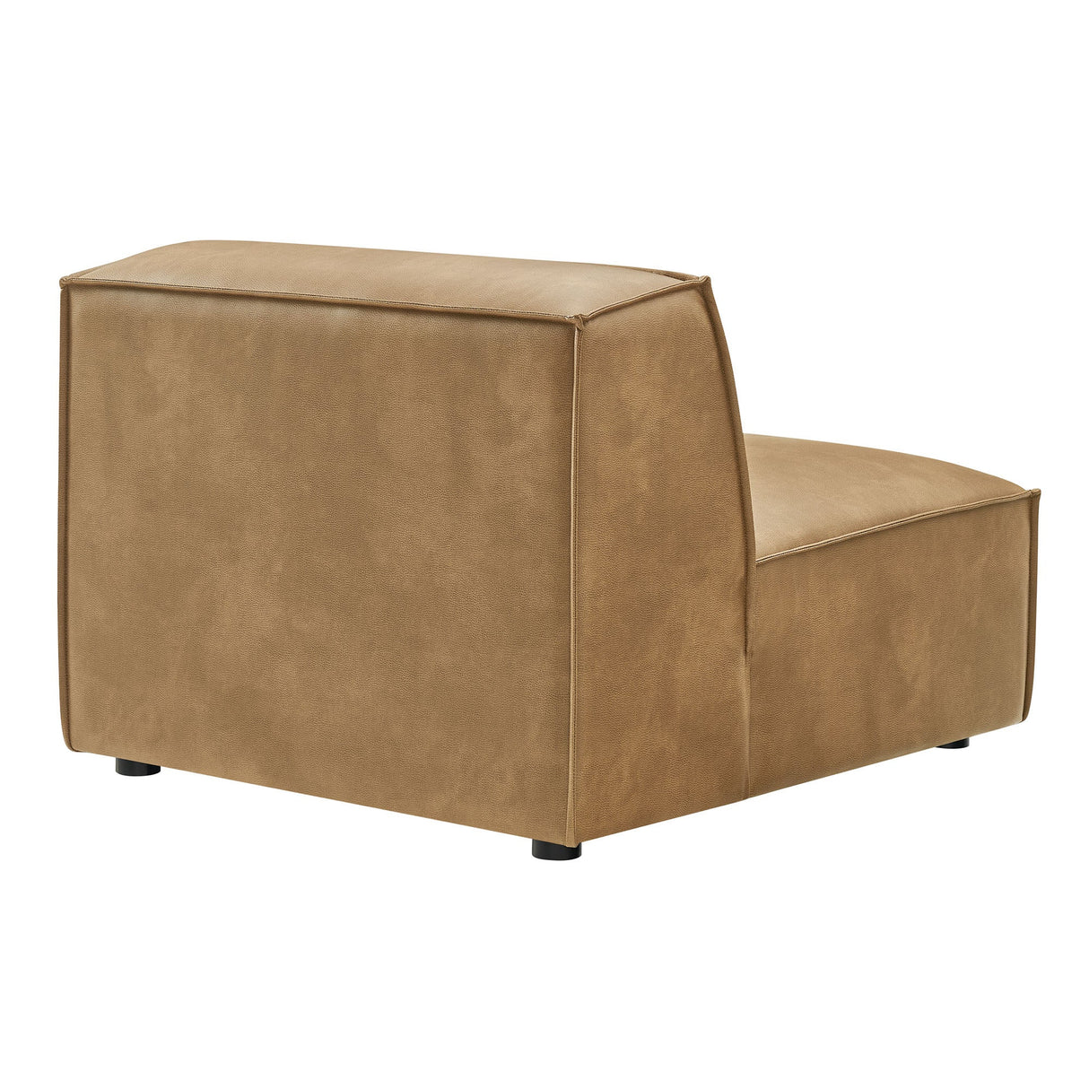 41 Inch Vegan Leather Armless Modular Sectional Chair