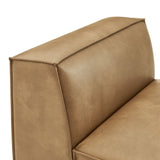 41 Inch Vegan Leather Armless Modular Sectional Chair