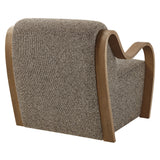 29 Inch Lattice Boucle Fabric Accent Armchair