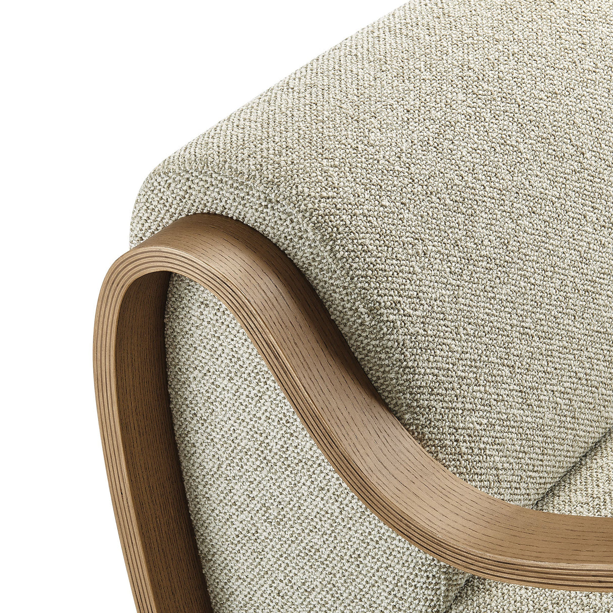 29 Inch Lattice Boucle Fabric Accent Armchair
