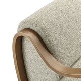 29 Inch Lattice Boucle Fabric Accent Armchair