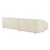 2 Piece 120" Left Facing Boucle Fabric Modular Sofa with Chaise