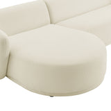 2 Piece 120" Left Facing Boucle Fabric Modular Sofa with Chaise