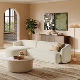2 Piece 120" Left Facing Boucle Fabric Modular Sofa with Chaise
