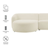 2 Piece 120" Left Facing Boucle Fabric Modular Sofa with Chaise