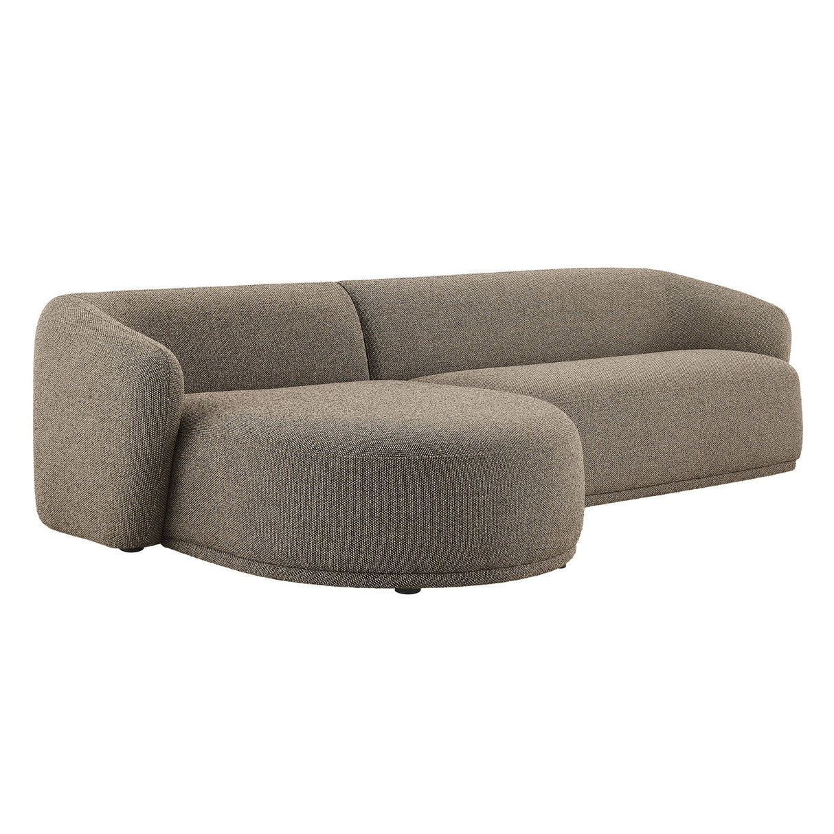2 Piece 120" Left Facing Boucle Fabric Modular Sofa with Chaise