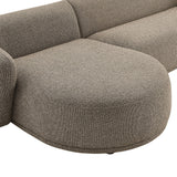 2 Piece 120" Left Facing Boucle Fabric Modular Sofa with Chaise