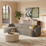 2 Piece 120" Left Facing Boucle Fabric Modular Sofa with Chaise