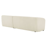 2 Piece 120" Right Facing Boucle Fabric Modular Sofa with Chaise