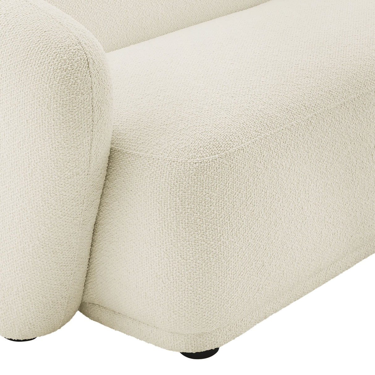 2 Piece 120" Right Facing Boucle Fabric Modular Sofa with Chaise