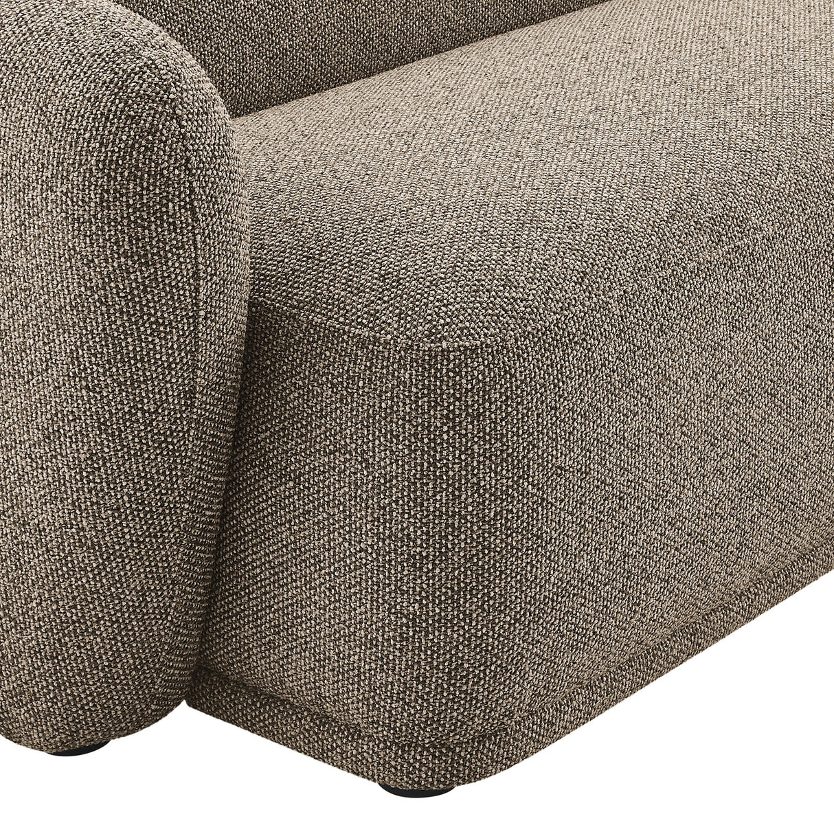 2 Piece 120" Right Facing Boucle Fabric Modular Sofa with Chaise