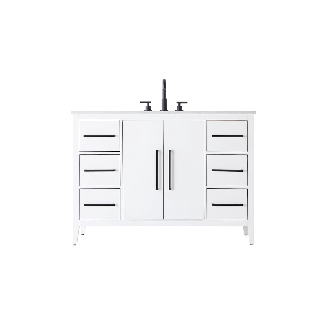 Elegant Lighting Millie Free Standing Vanity Set - White