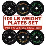 INTRTLOCKINGING TILES Olympic Black Rubber Bumper Plate Set