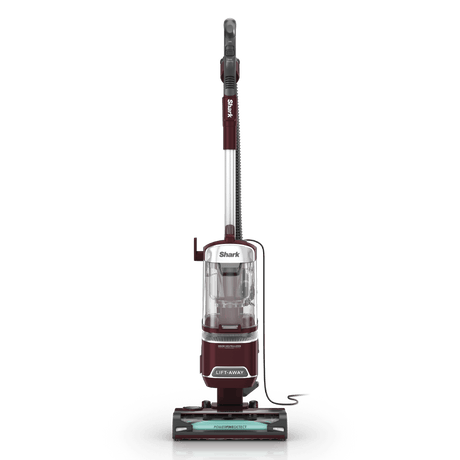 Shark LA492 Burgundy upright vacuum, front view