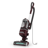 Shark LA492 Burgundy upright vacuum, angled view