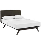Mid-Century Modern Upholstered Platform Bed