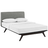 Mid-Century Modern Upholstered Platform Bed