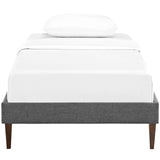 Upholstered Fabric Platform Bed with Squared Tapered Legs