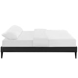 Upholstered Fabric Platform Bed with Squared Tapered Legs
