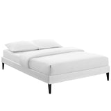Upholstered Fabric Platform Bed with Squared Tapered Legs