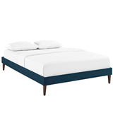 Upholstered Fabric Platform Bed with Squared Tapered Legs